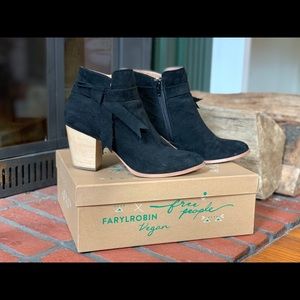 Free People Faryl Robin Vegan Suede Black Bootie 8